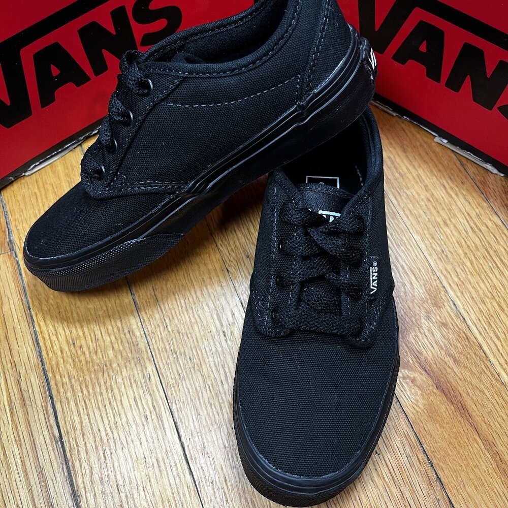 VANS Kids' Black Atwood Sneakers - Size 13.5